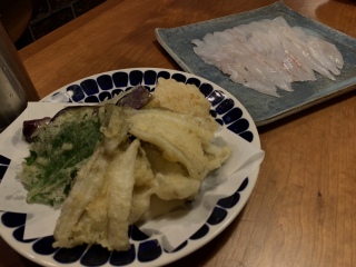 刺身と天ぷら